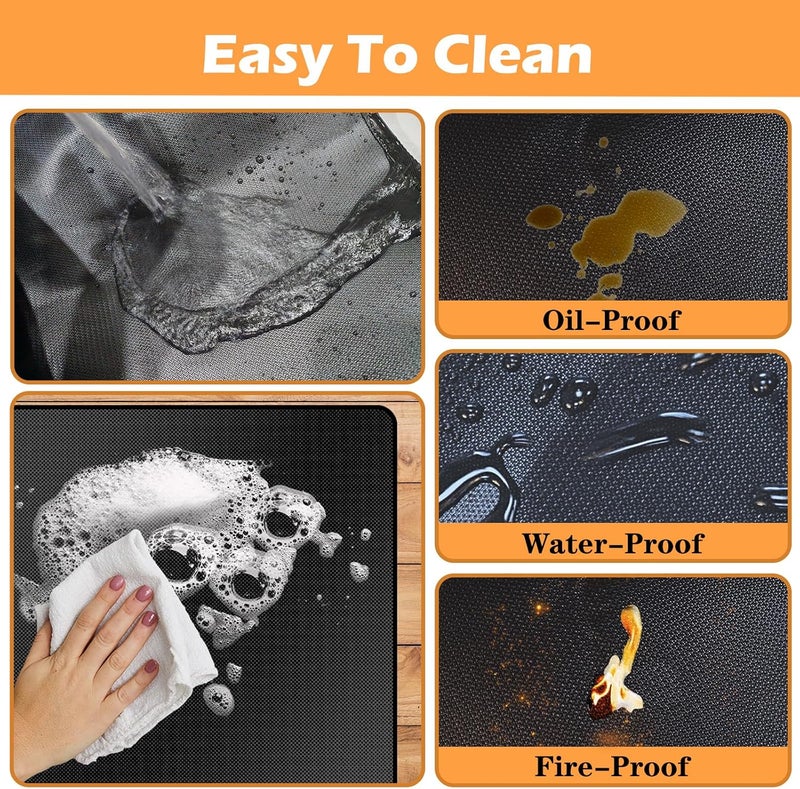 Demiwise 76X48in Grill Mats for Outdoor Grill,Fits Most Grills, Smokers, Griddles and Outdoor Charcoal, Flat Top,Deck and Patio Protector - Image 4